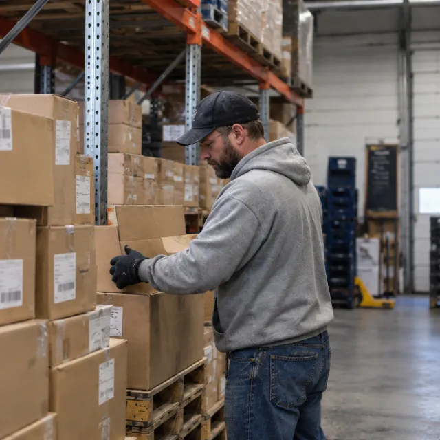 Warehouse shelf marking